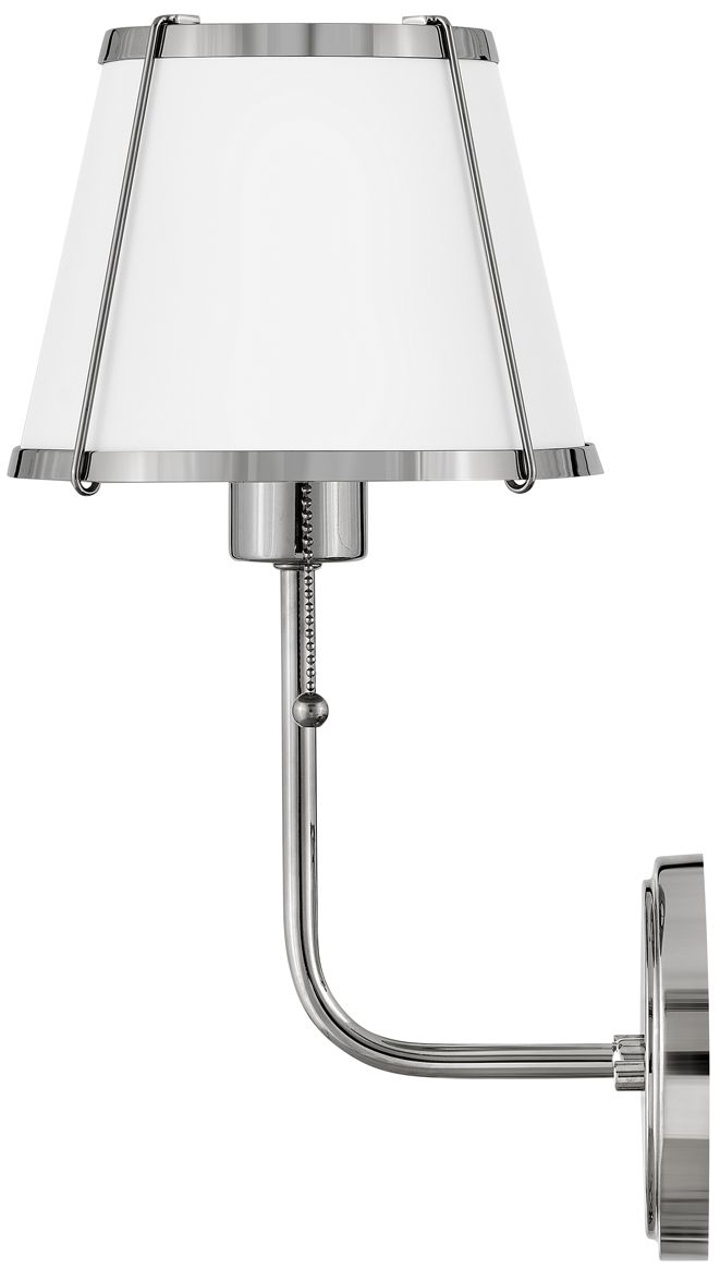 Hinkley Sconce Clarke Medium Single Light Sconce 7" Polished Nickel