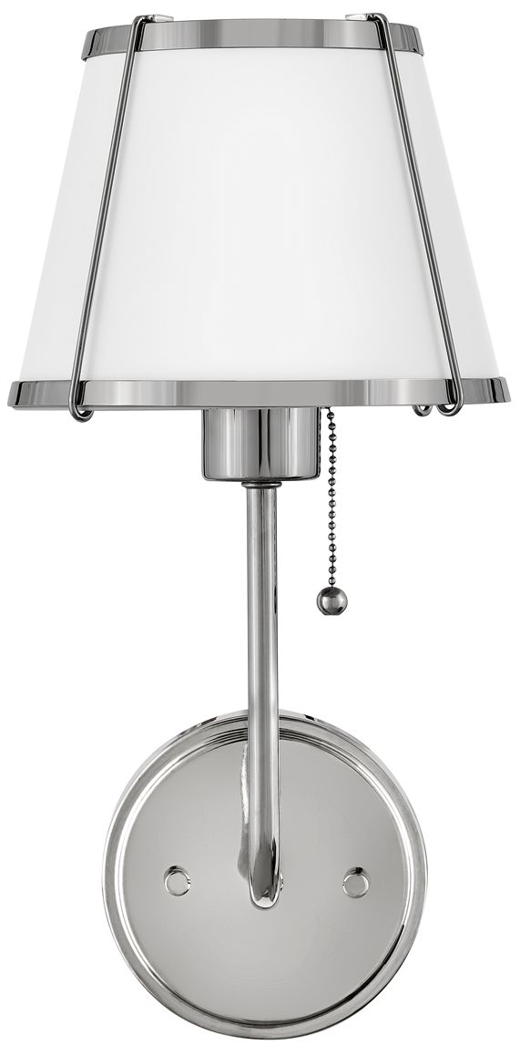 Hinkley Sconce Clarke Medium Single Light Sconce 7" Polished Nickel