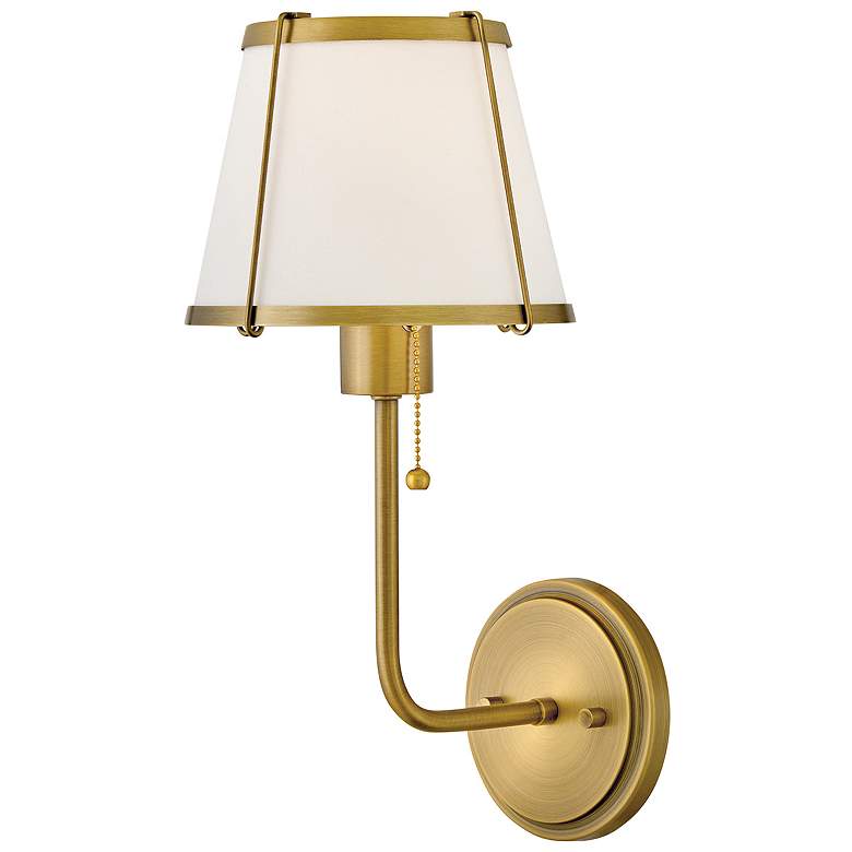 Image 1 Hinkley Sconce Clarke Medium Single Light Sconce Lacquered Dark Brass