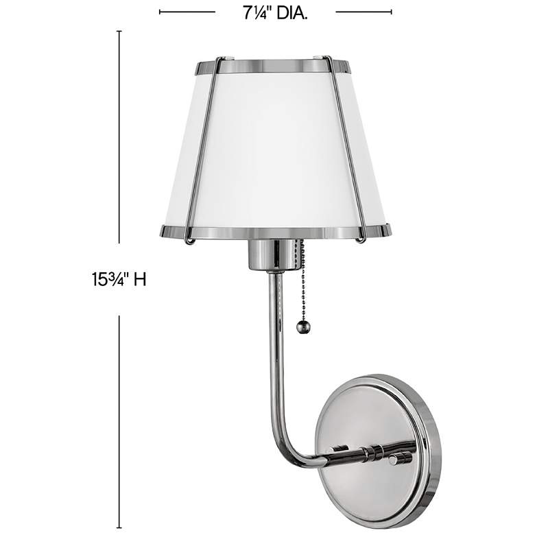 Image 3 HINKLEY SCONCE CLARKE Single Light Sconce Polished Nickel more views