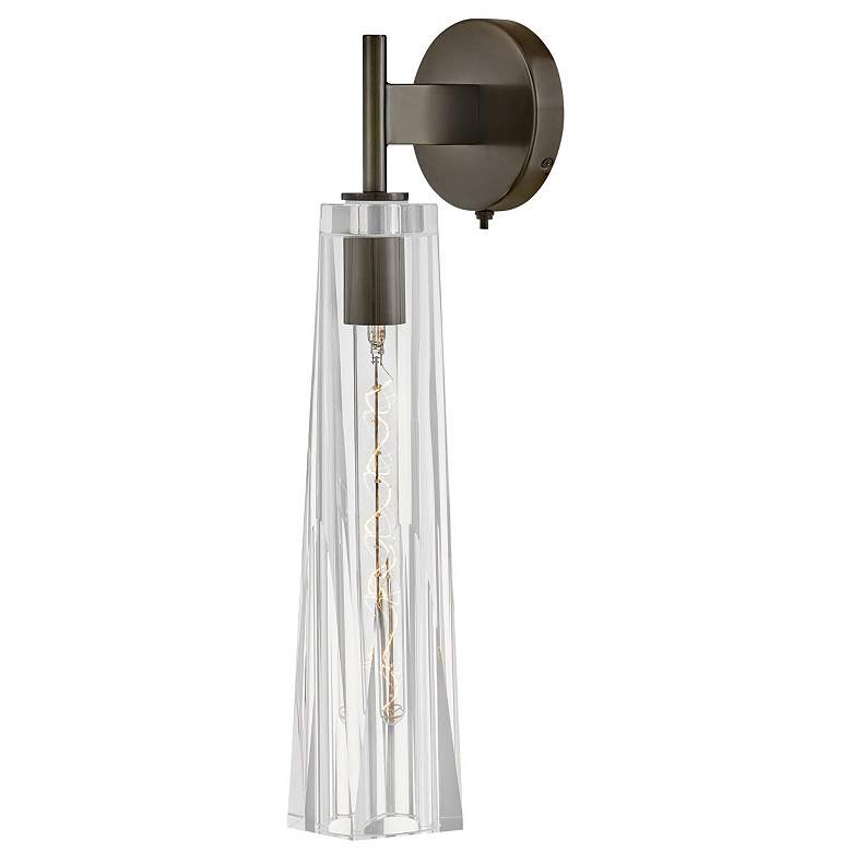 Image 1 Hinkley - Sconce Cosette Single Light Sconce- Black Oxide with Clear glass