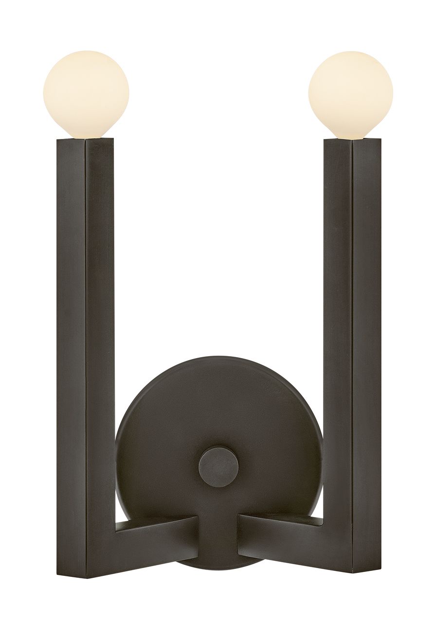Image 4 Hinkley Sconce Ezra Medium Two Light Sconce 7" Black Oxide more views