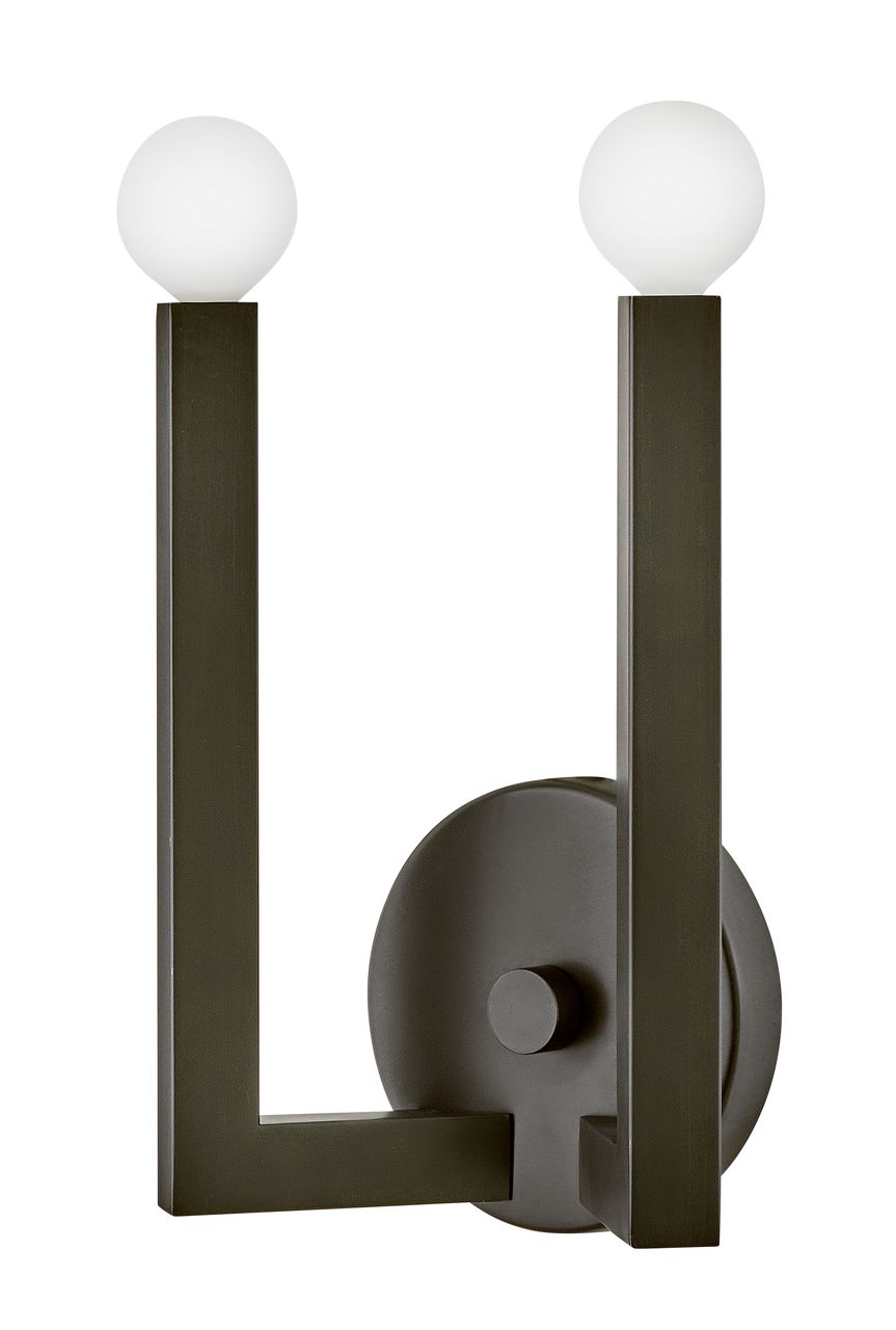 Image 5 Hinkley Sconce Ezra Medium Two Light Sconce 7" Black Oxide more views