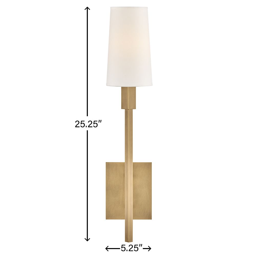 Image 3 Hinkley Sconce Fenwick Large Sconce 5" Heritage Brass more views