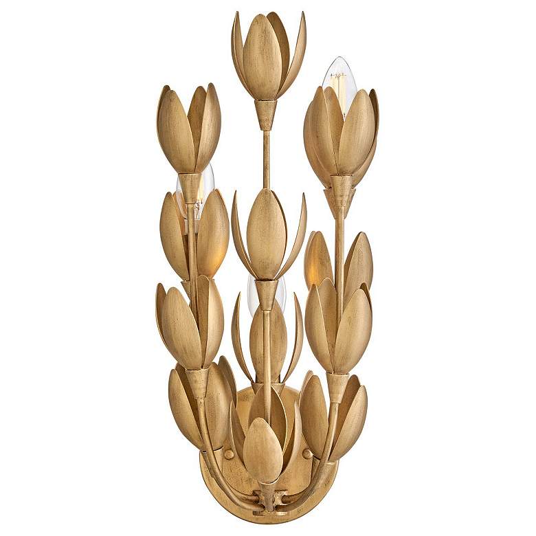 Image 1 HINKLEY SCONCE FLORA Large Sconce Burnished Gold