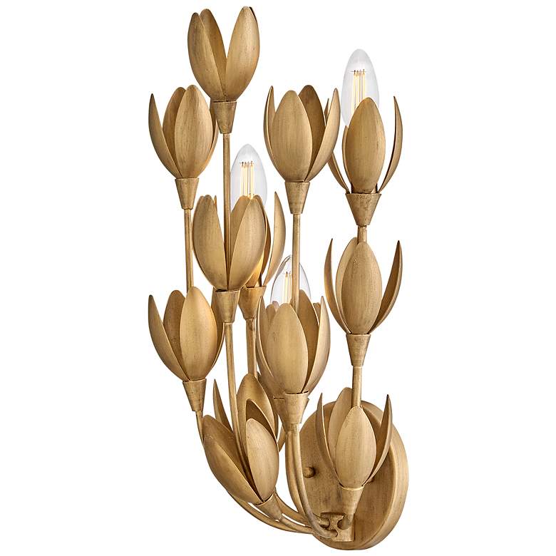 Image 5 HINKLEY SCONCE FLORA Large Sconce Burnished Gold more views