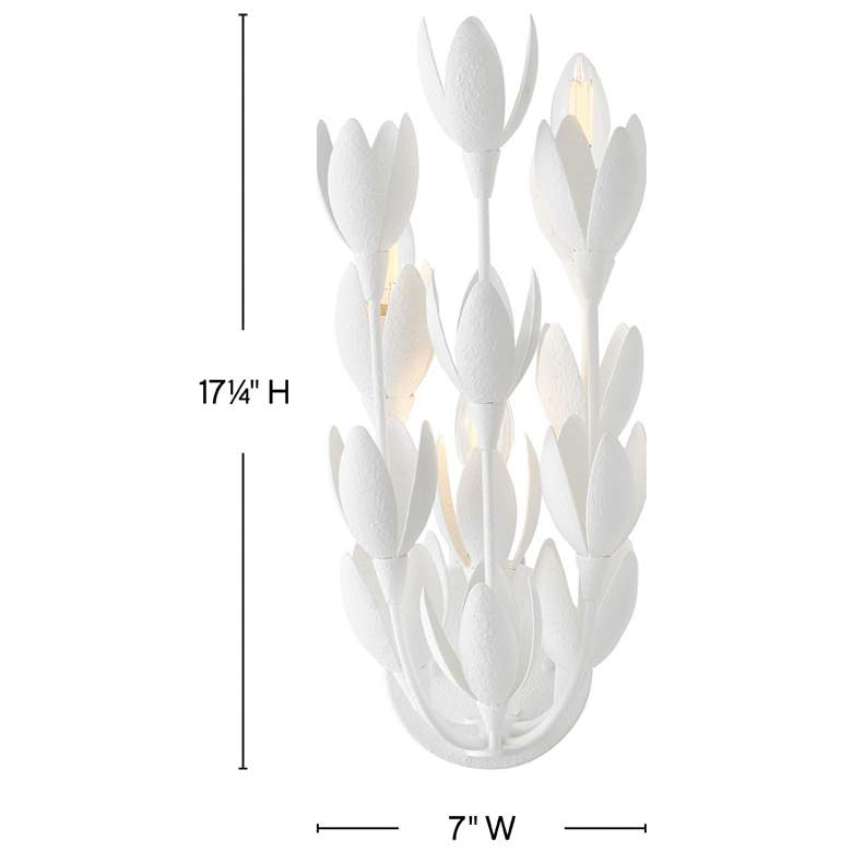 Image 3 HINKLEY SCONCE FLORA Large Sconce Textured Plaster more views