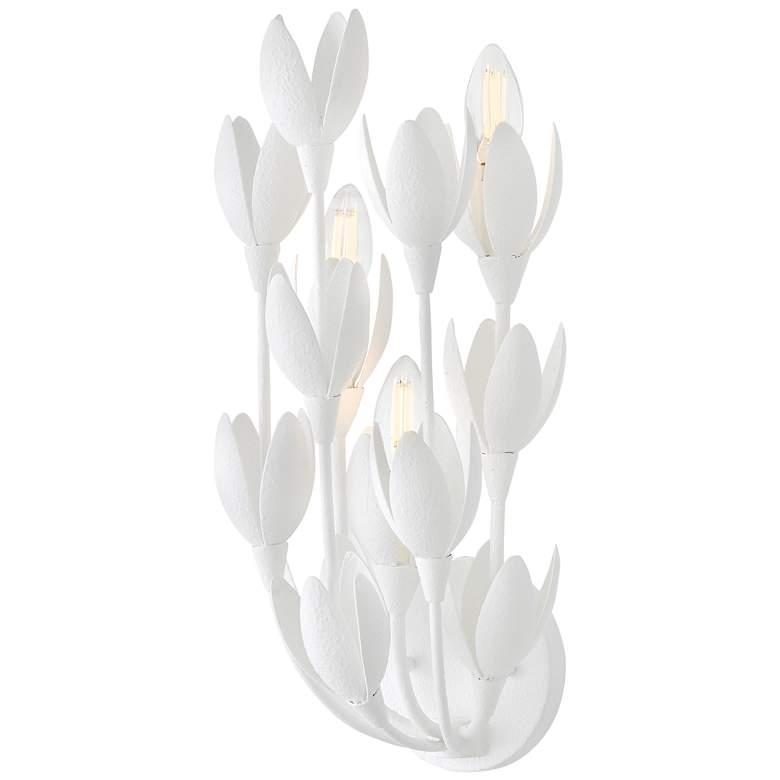 Image 5 HINKLEY SCONCE FLORA Large Sconce Textured Plaster more views