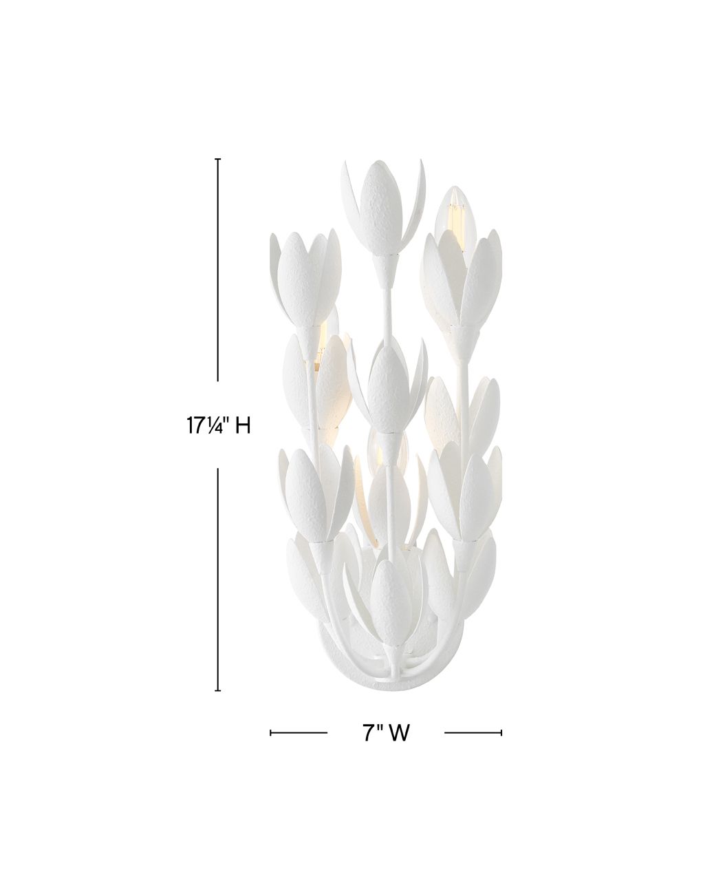 Image 3 Hinkley Sconce Flora Medium Sconce 17.25" Textured Plaster more views