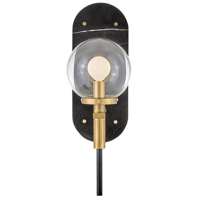 Image 3 HINKLEY SCONCE GILDA Single Light Sconce Black w/ Heritage Brass more views
