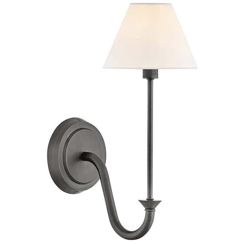 Image 1 Hinkley Sconce Greta Medium Single Light Sconce 6" Blackened Brass