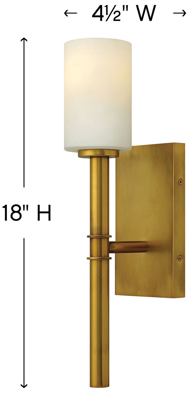 Image 3 Hinkley Sconce Margeaux Medium Single Light Sconce 4.5" Vintage Brass more views