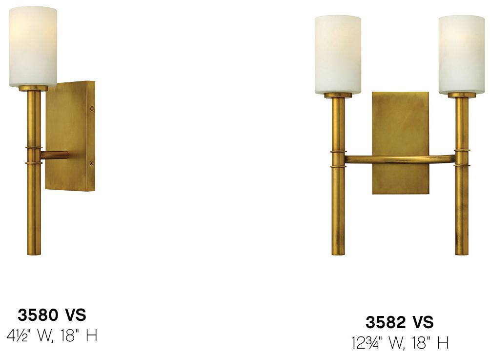 Image 7 Hinkley Sconce Margeaux Medium Single Light Sconce 4.5" Vintage Brass more views