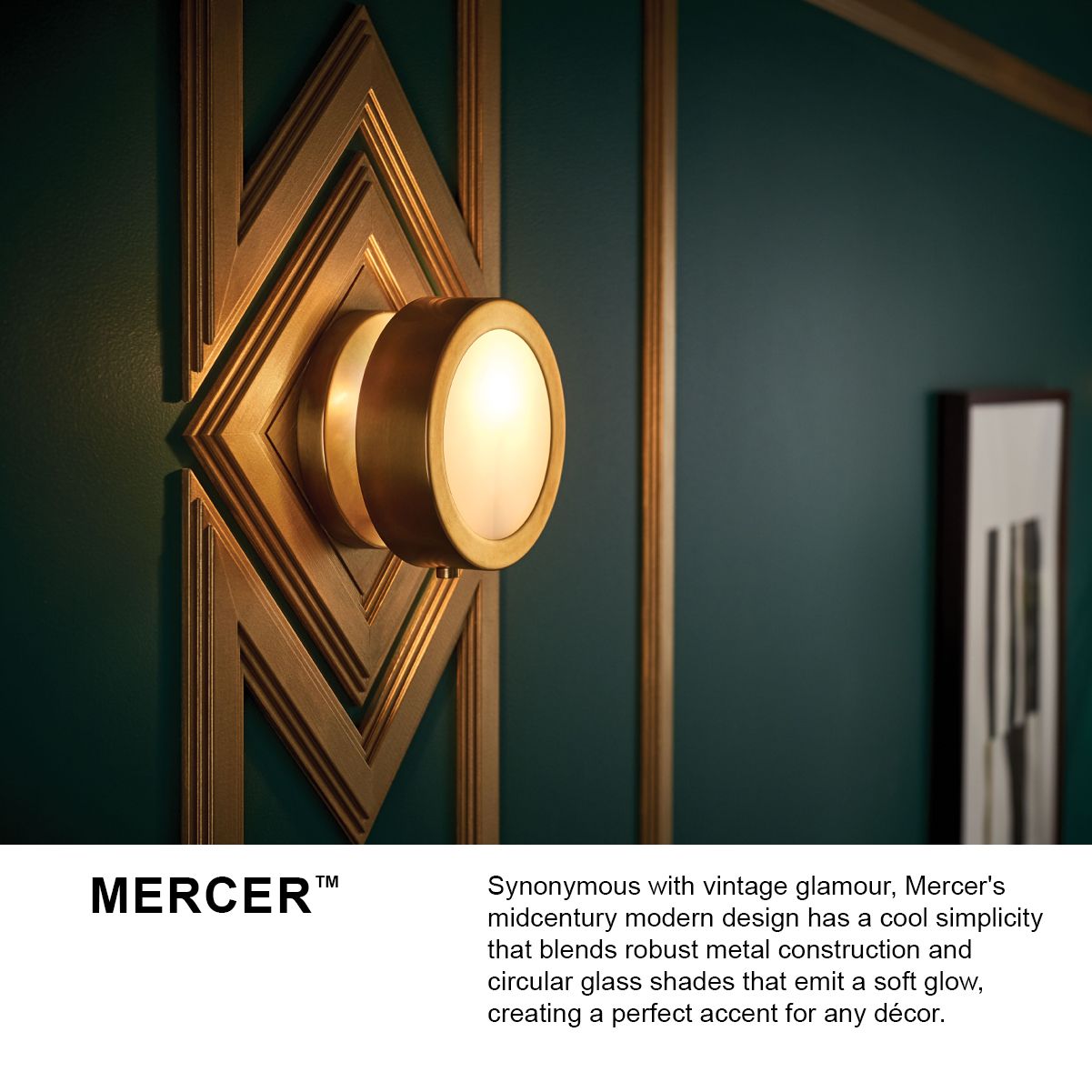 Hinkley Sconce Mercer Small Adjustable Single Light 6.75" Heritage Brass