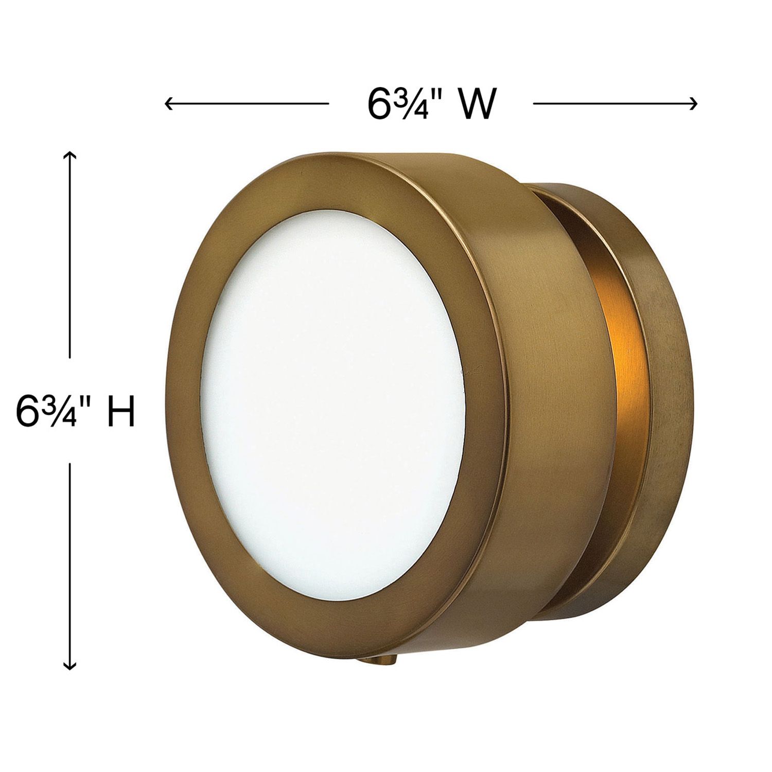 Image 5 Hinkley Sconce Mercer Small Adjustable Single Light 6.75" Heritage Brass more views