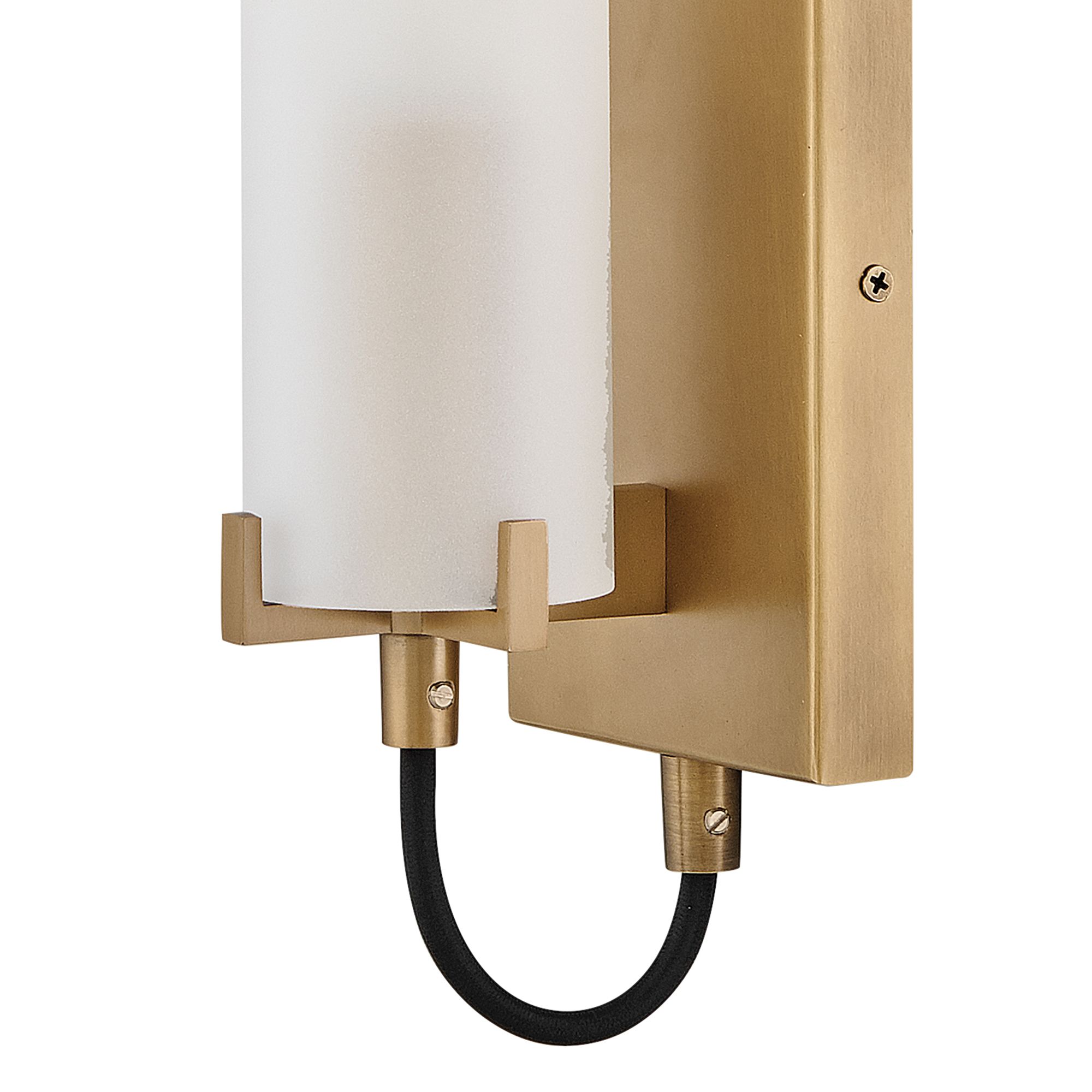 Image 3 Hinkley Sconce Ryden Large Tall Single Light Sconce 4.5" Heritage Brass more views