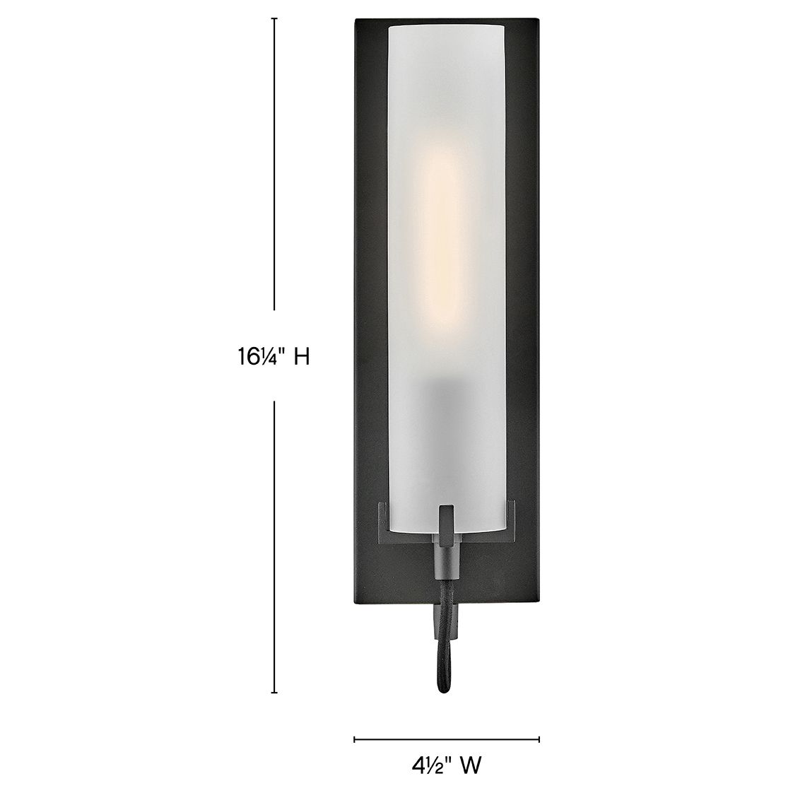 Image 3 Hinkley Sconce Ryden Medium Single Light Sconce 16.25" Black more views