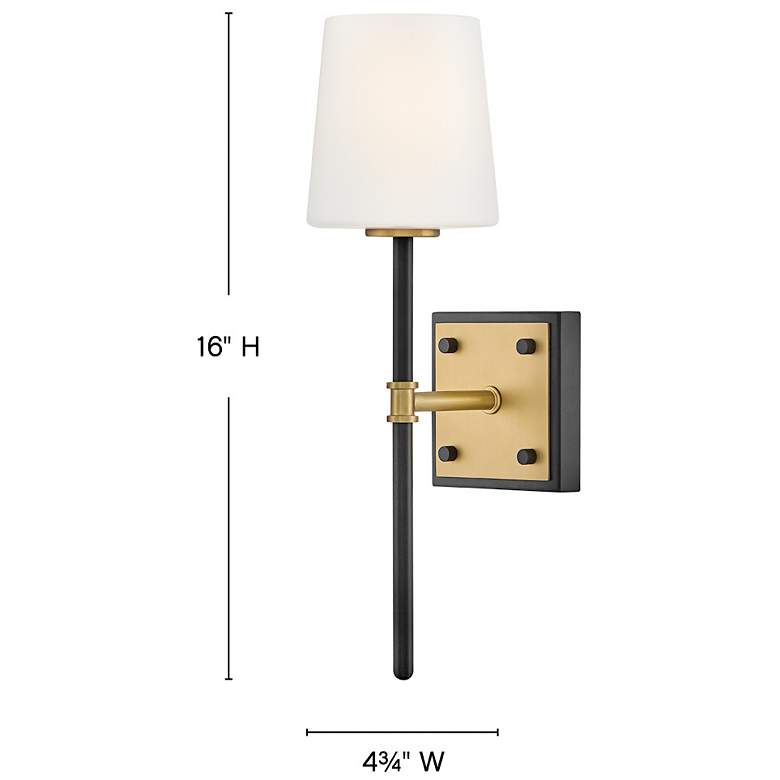 Image 3 Hinkley Sconce Saunders Medium Sconce Black more views