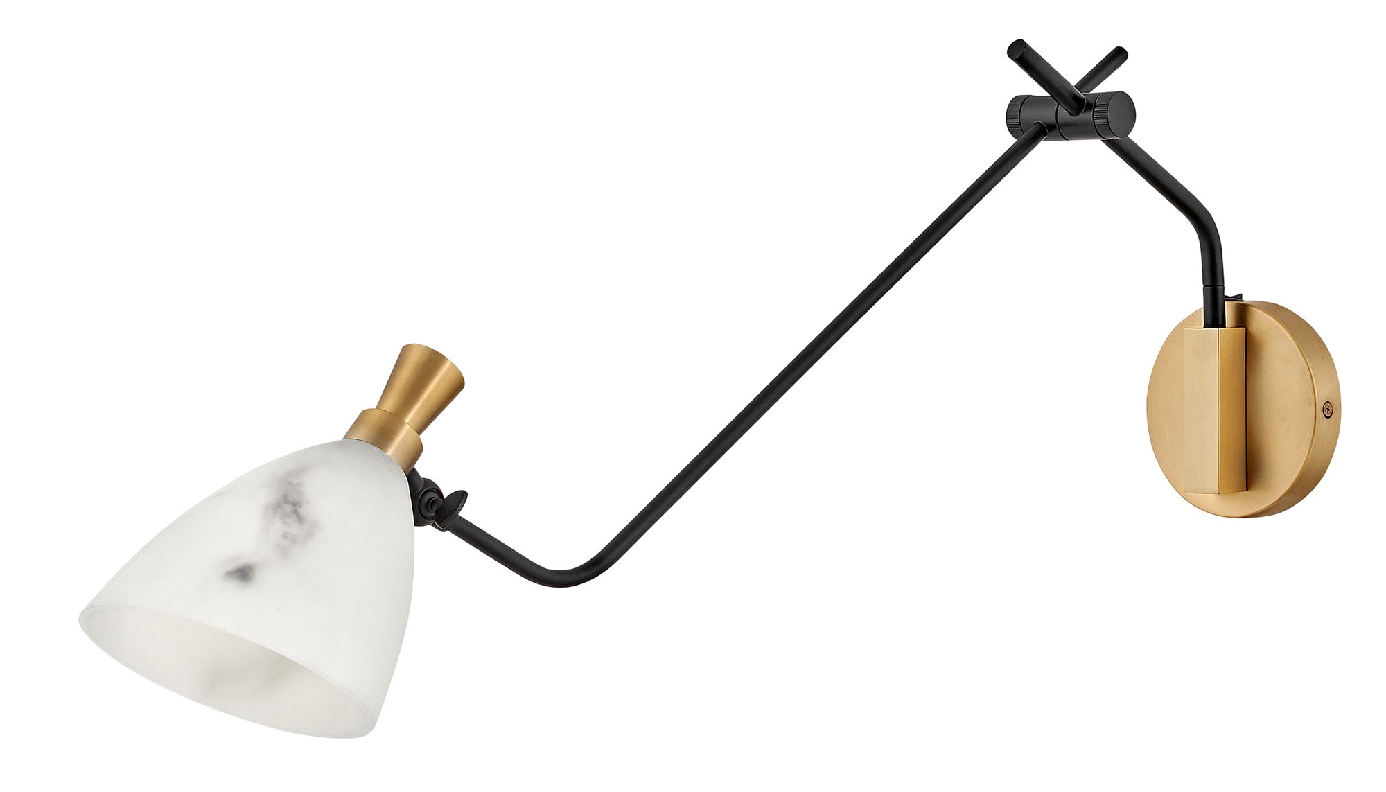 Image 2 Hinkley Sconce Sinclair Large Swing Arm Single Light 5.25" Heritage Brass more views