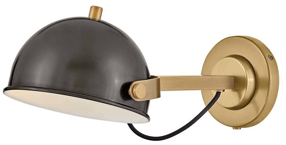 Thumbnail1 of Hinkley Sconce Spence Medium Adjustable Single Light Sconce 7" Black Oxide