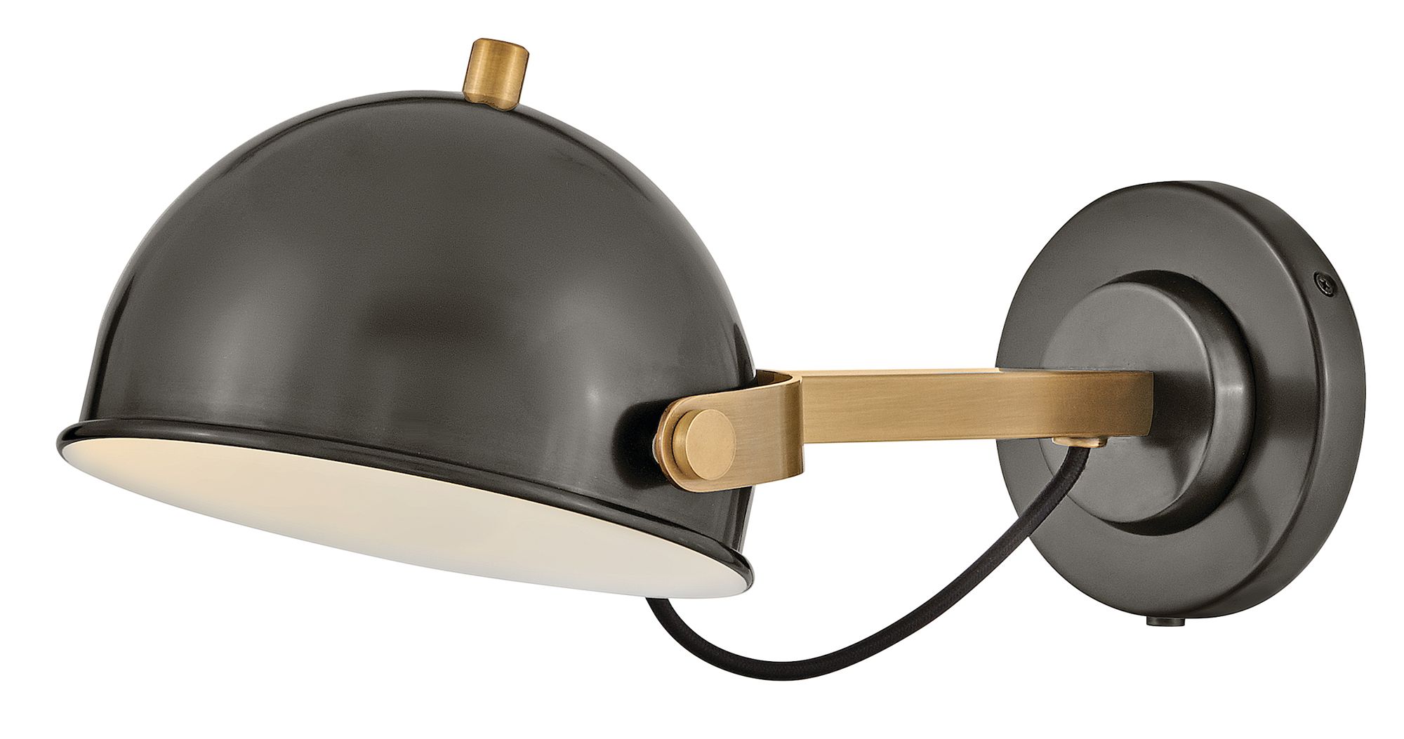 Thumbnail2 of Hinkley Sconce Spence Medium Adjustable Single Light Sconce 7" Black Oxide more views