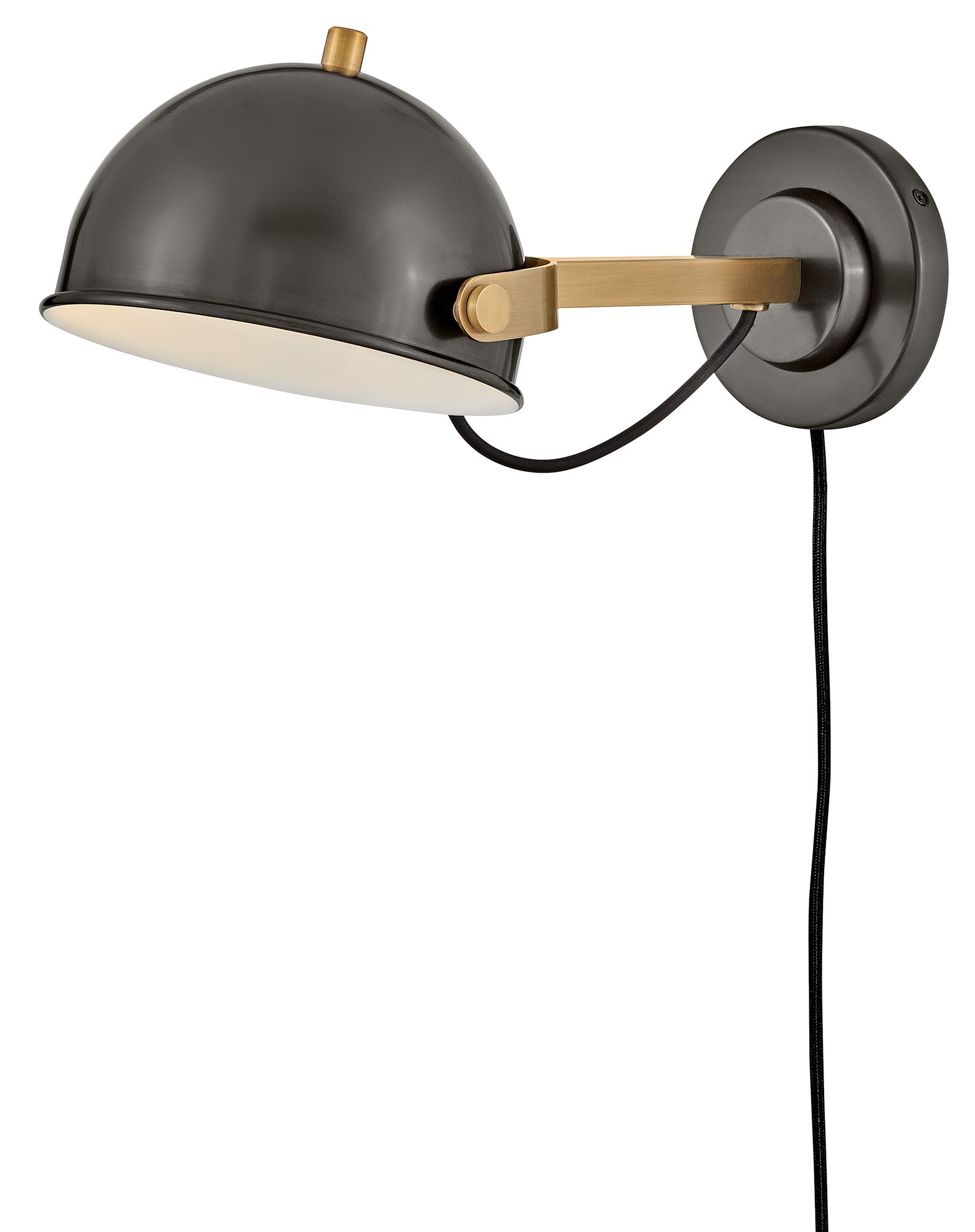 Hinkley Sconce Spence Medium Adjustable Single Light Sconce 7" Black Oxide