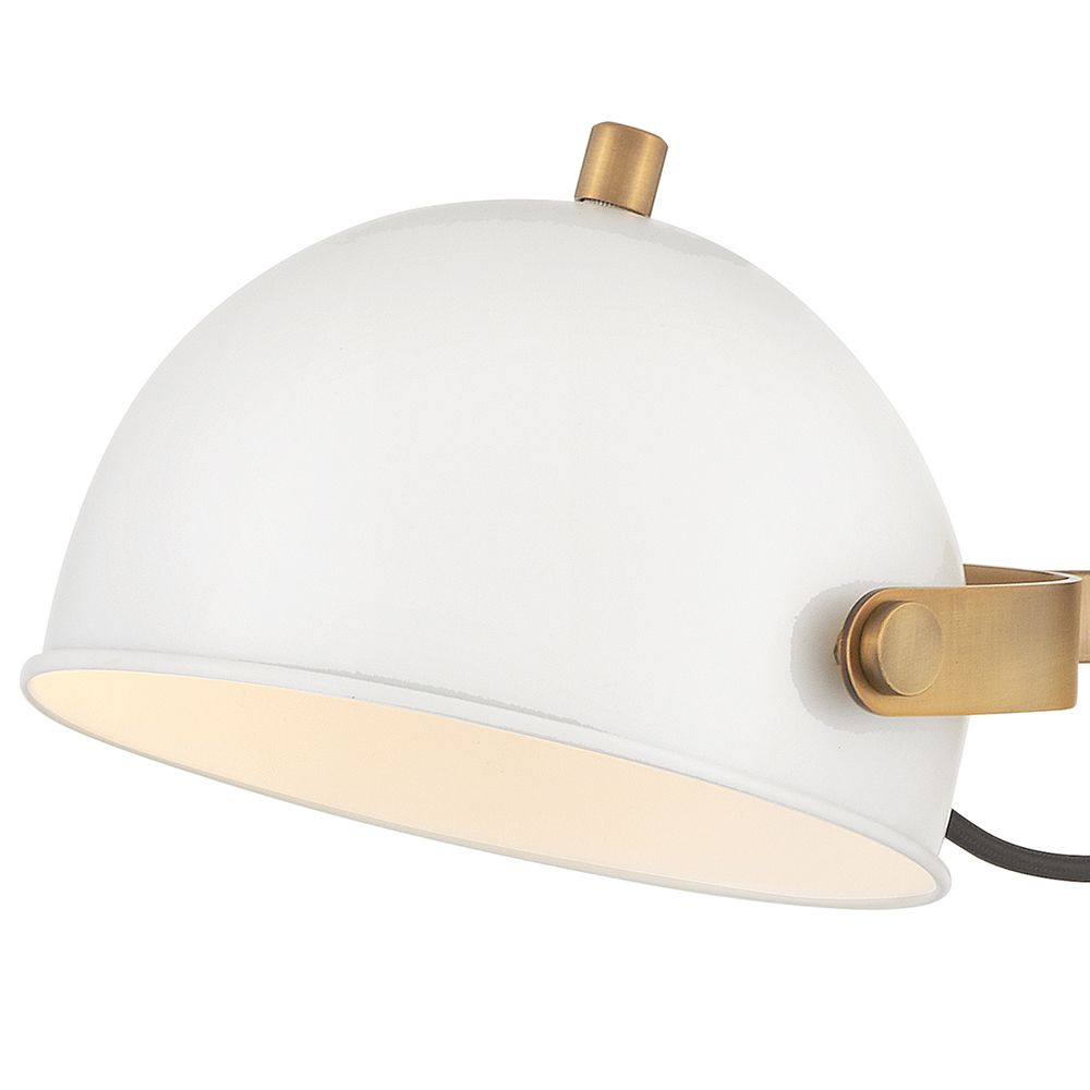 Image 4 Hinkley Sconce Spence Medium Adjustable Single Light Sconce 7" Chalk White more views