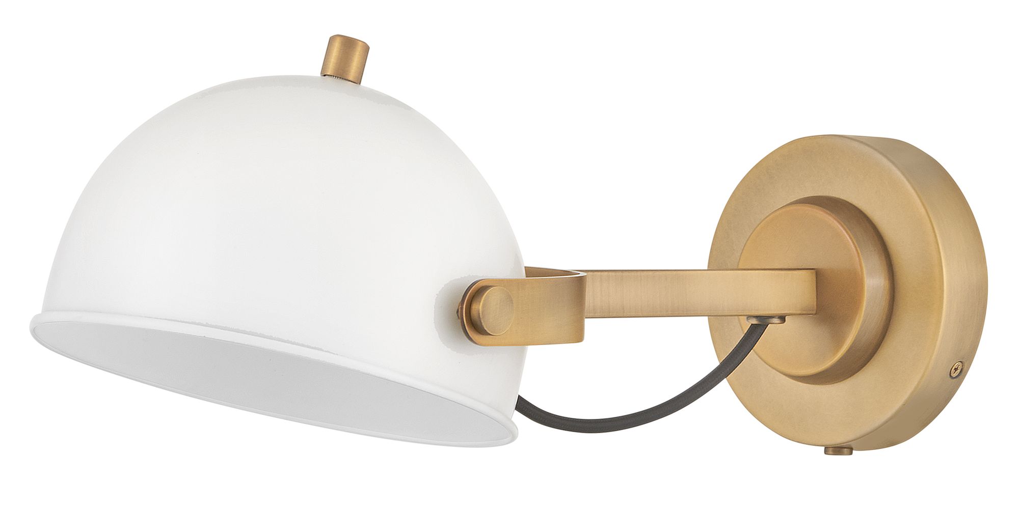 Image 7 Hinkley Sconce Spence Medium Adjustable Single Light Sconce 7" Chalk White more views