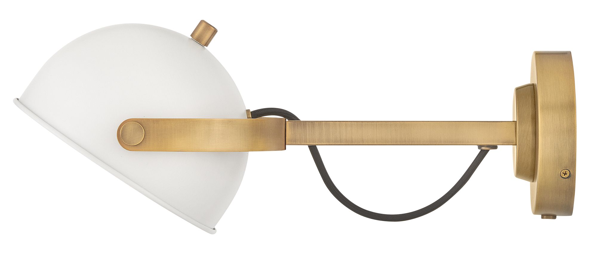 Hinkley Sconce Spence Medium Adjustable Single Light Sconce 7" Chalk White