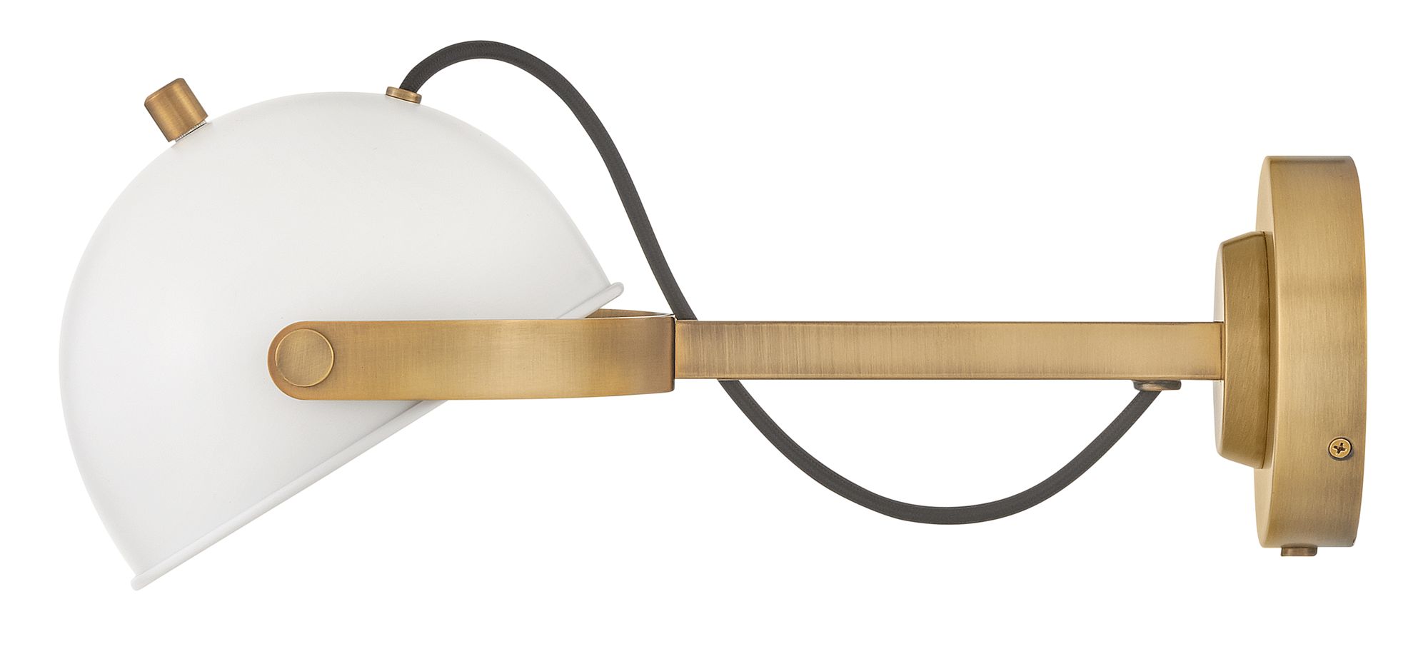 Hinkley Sconce Spence Medium Adjustable Single Light Sconce 7" Chalk White