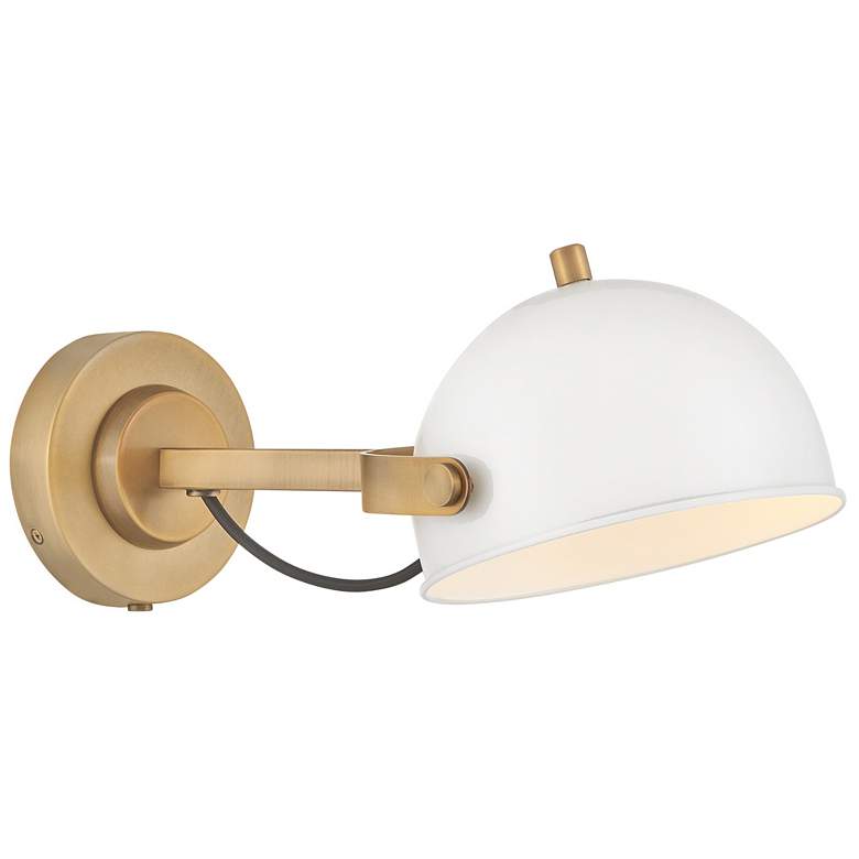 Image 1 Hinkley Sconce Spence Medium Adjustable Single Light Sconce Chalk White