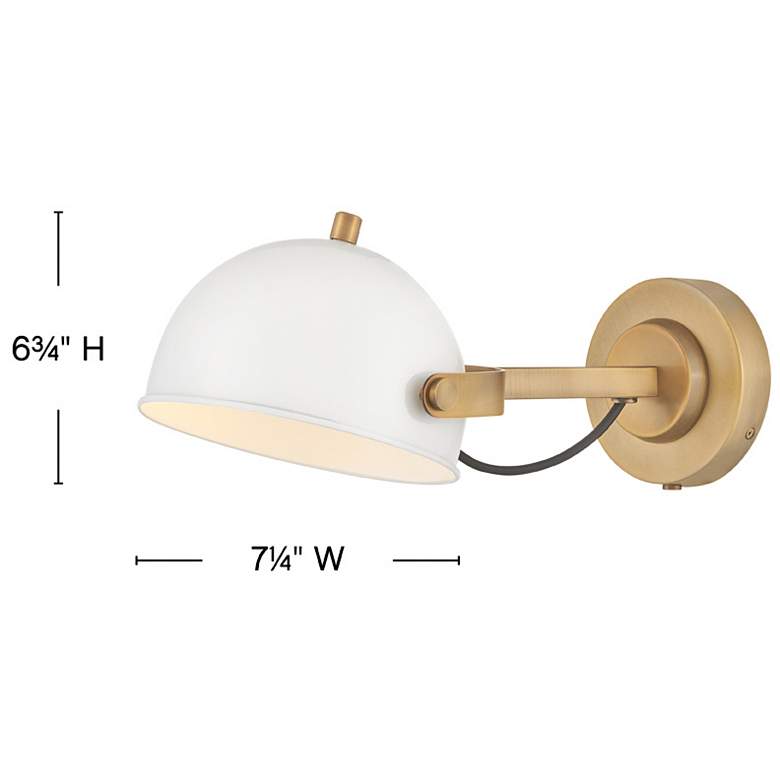 Image 3 Hinkley Sconce Spence Medium Adjustable Single Light Sconce Chalk White more views