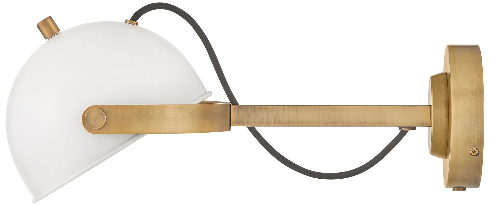 Hinkley Sconce Spence Medium Adjustable Single Light Sconce Chalk White