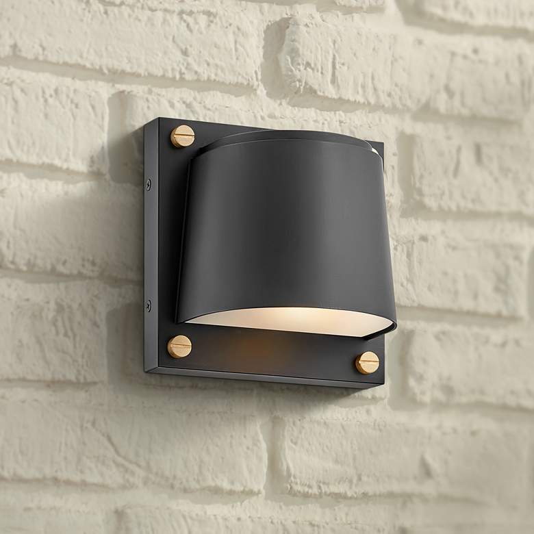 Image 1 Hinkley Scout 6 1/2 inch High Black LED Outdoor Wall Light