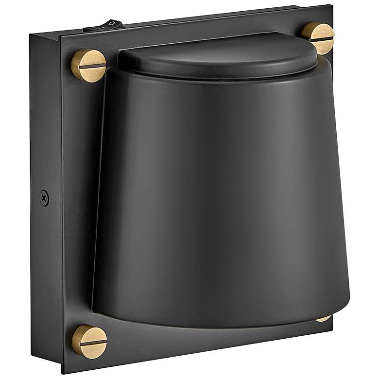Image 1 Hinkley Scout 6 3/4" High Black Metal LED Wall Sconce