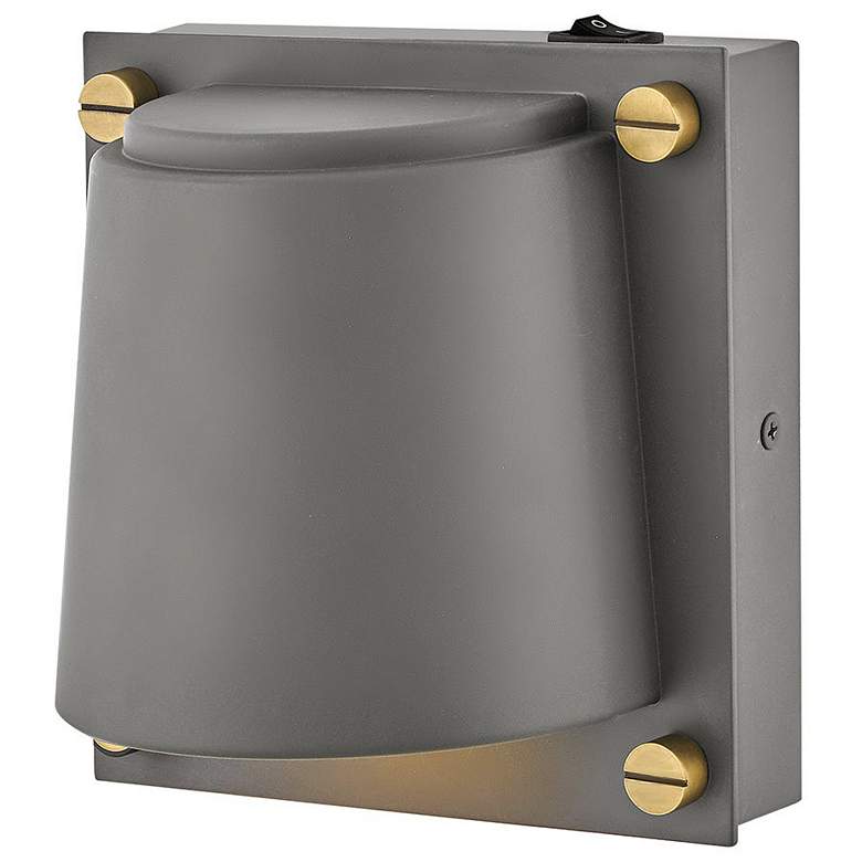 Image 1 Hinkley Scout 6 3/4 inch High Dark Matte Gray LED Wall Sconce