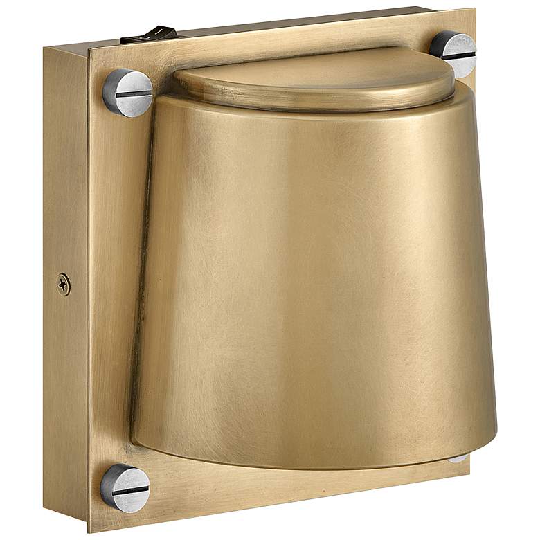 Image 1 Hinkley Scout 6 3/4" High Heritage Brass LED Wall Sconce