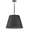 Hinkley Seabrook 24" Wide Black Seagrass Shade Pendant Chandelier