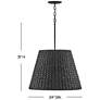 3_Hinkley Seabrook 24" Wide Black Seagrass Shade Pendant Chandelier more views