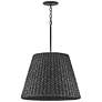 4_Hinkley Seabrook 24" Wide Black Seagrass Shade Pendant Chandelier more views