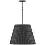 5_Hinkley Seabrook 24" Wide Black Seagrass Shade Pendant Chandelier more views