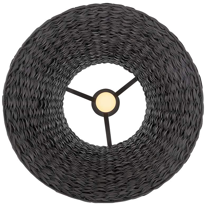 Image 6 Hinkley Seabrook 24" Wide Black Seagrass Shade Pendant Chandelier more views