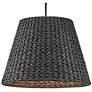Hinkley Seabrook 24" Wide Black Seagrass Shade Pendant Chandelier