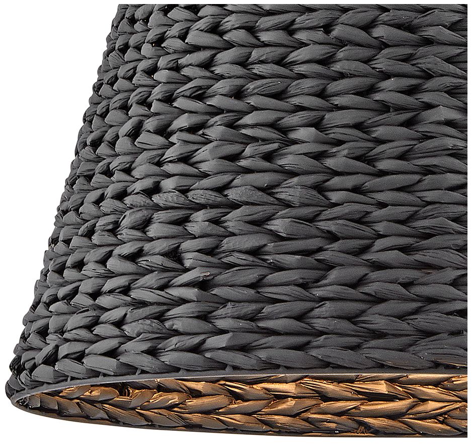 Hinkley Seabrook 24" Wide Black Seagrass Shade Pendant Chandelier