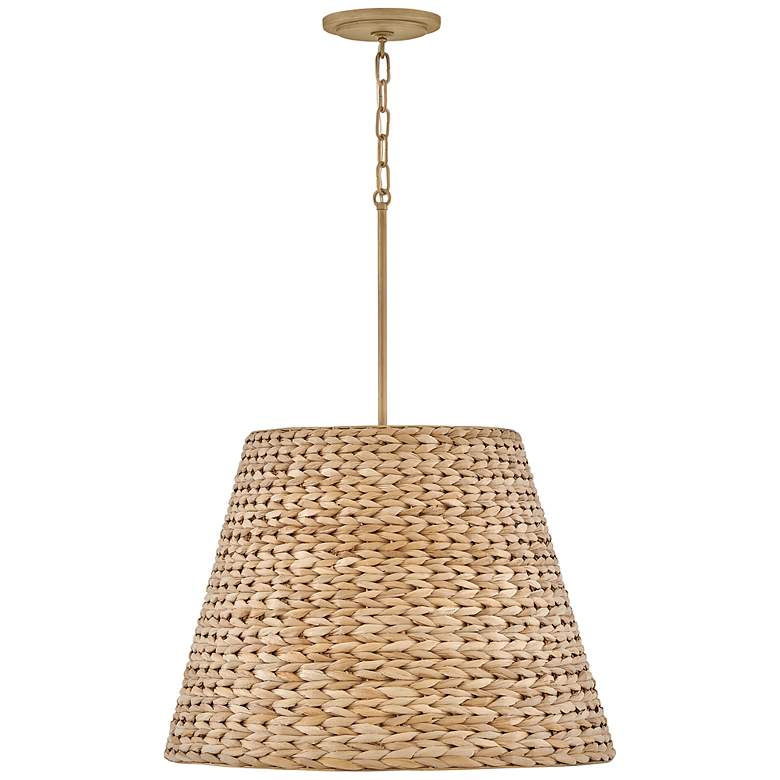 Image 5 Hinkley Seabrook 24" Wide Natural Seagrass Shade Pendant Chandelier more views