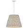 Hinkley Seabrook 24" Wide White Seagrass Shade Pendant Chandelier