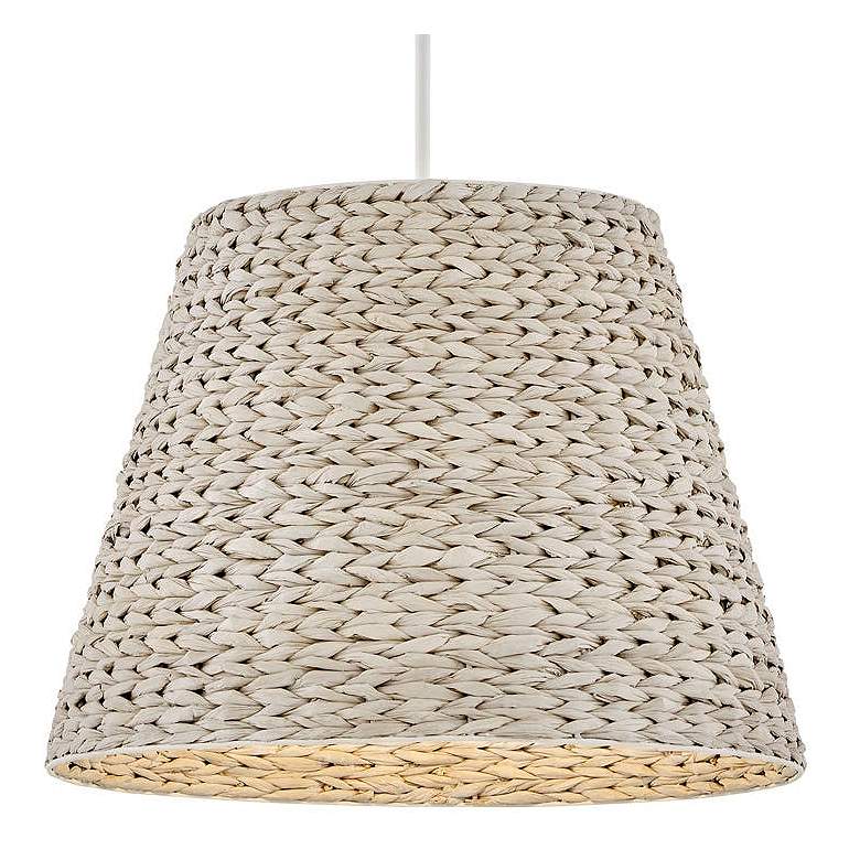 Image 2 Hinkley Seabrook 24" Wide White Seagrass Shade Pendant Chandelier more views