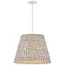 2_Hinkley Seabrook 24" Wide White Seagrass Shade Pendant Chandelier more views