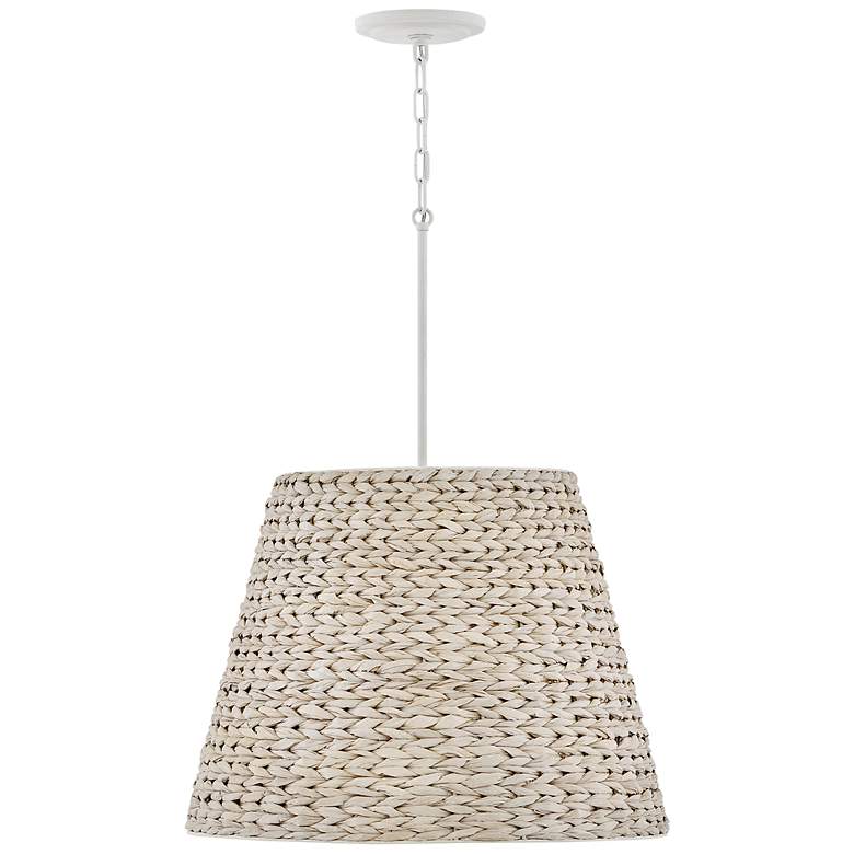 Image 5 Hinkley Seabrook 24" Wide White Seagrass Shade Pendant Chandelier more views