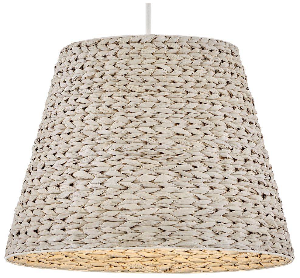 Hinkley Seabrook 24" Wide White Seagrass Shade Pendant Chandelier